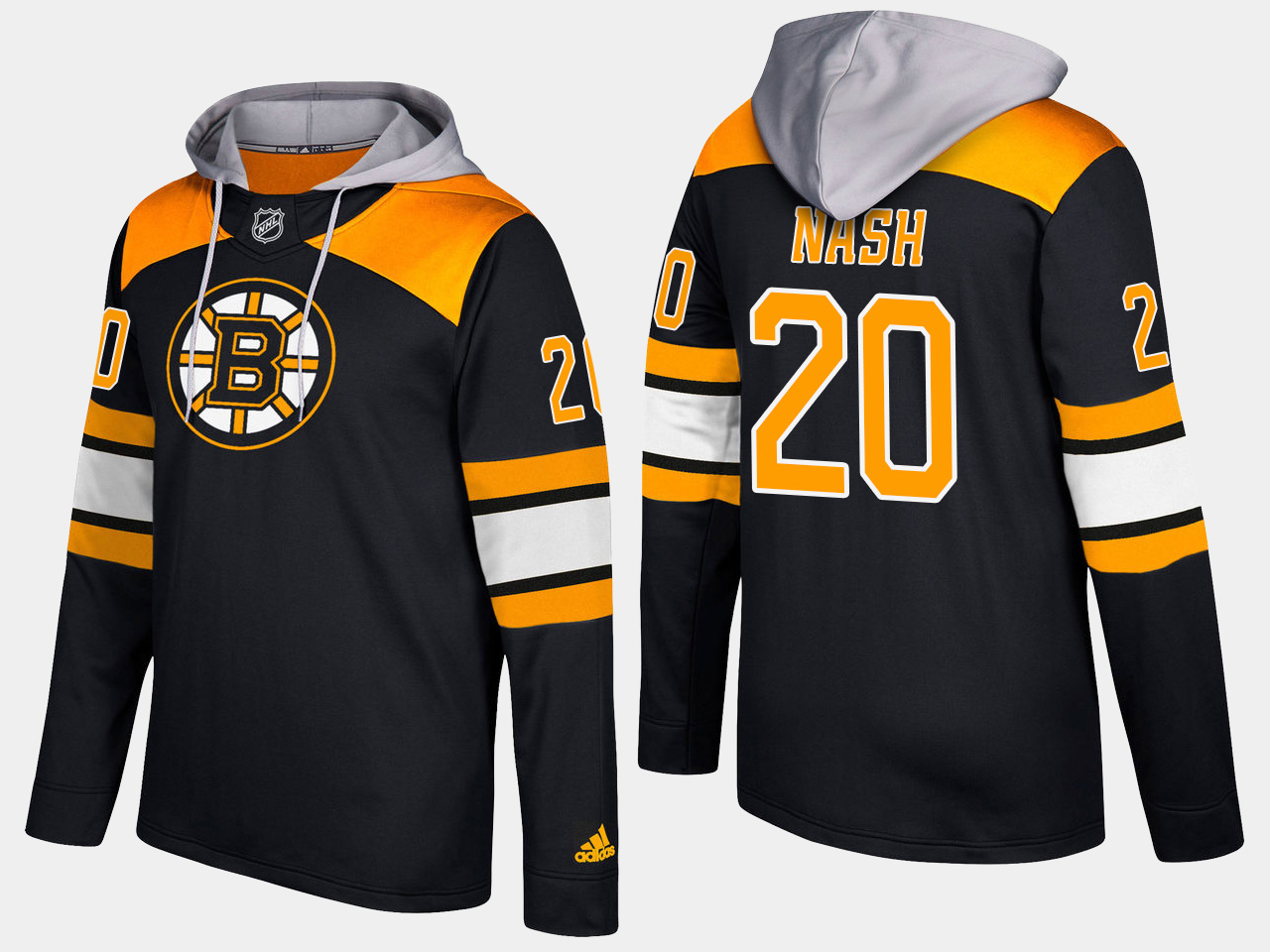 Men NHL Boston bruins #20 riley nash black hoodie